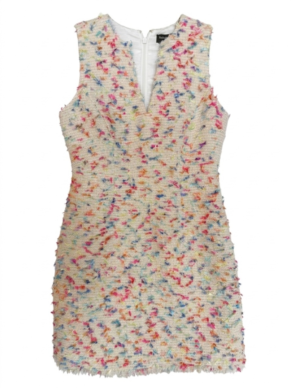 📌 Kate Spade Tweed Dress Cream Multi Size 4